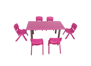 JZ-2421 普通長方桌粉色